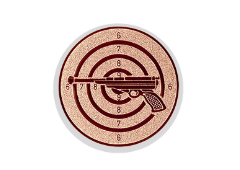 Glastrophäe 136-4 Schild & Emblem - 13 cm / Blau