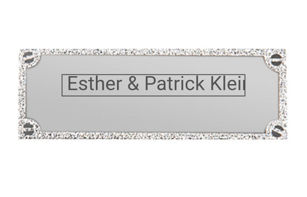 Gravurschild edel in Silber - Silber / 62 x 25 mm