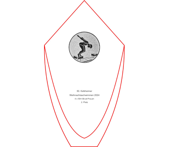 Glaspokal GL.047 - Blau / 20.5 cm / Laser-Gravur