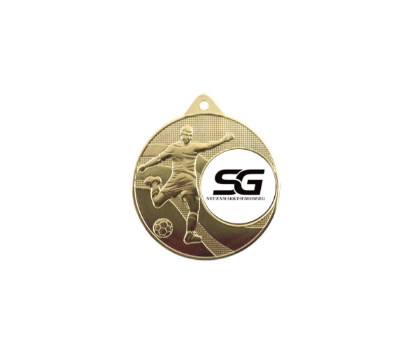 Medaille Fußball 396 Ø 50 mm - Gold / 50 mm