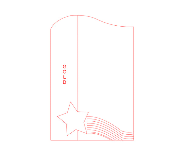 Glas Pokal 137-1 Lasergravur - Gold / 19 cm / Laser-Gravur