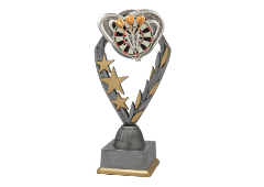 Dart Pokal PFS_009 - 22.5 cm / Silber Mehrfarbig