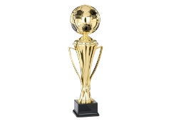Fussballpokal 87-0 - Gold Schwarz / 55 cm