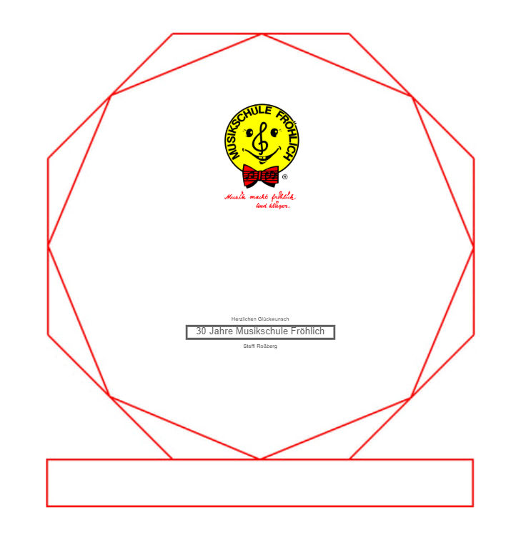 Glas Pokal 6508-L - 20 cm / Transparent / Laser-Gravur