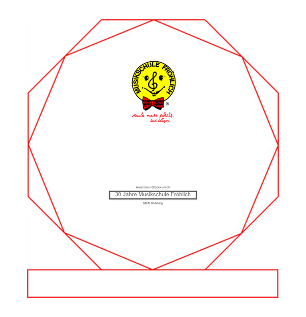 Glas Pokal 6508-L - 20 cm / Transparent / Laser-Gravur