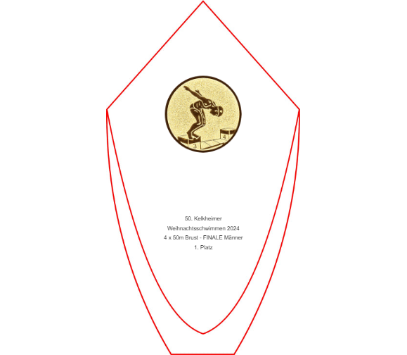 Glaspokal GL.047 - Blau / 20.5 cm / Laser-Gravur