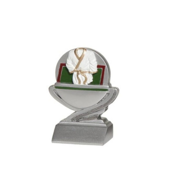 Judo Karate Pokal SM - Silber Farbig / 9.5 cm