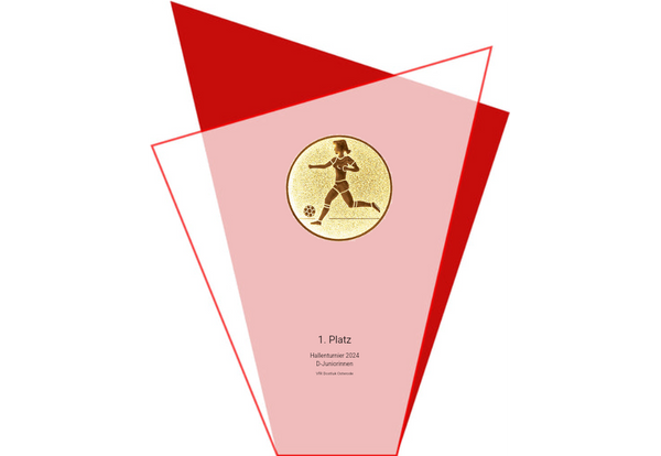 Glas Pokal Blau GL.051-L oder Rot GL.052-L - Rot / 17.5 cm / Laser-Gravur