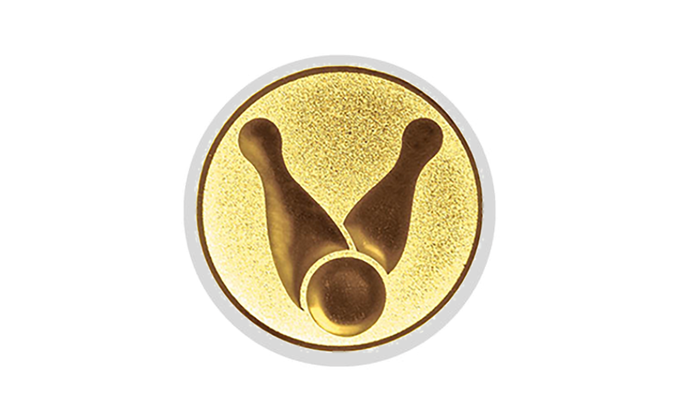 Glas Pokal 8805 blau Schild & Emblem - Silber Blau / 16 cm