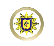 Glastrophäe 136-1 Schild & Emblem - Blau Spiegelglas / 20 cm