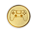 Glas Pokal 8805 blau Schild & Emblem - Silber Blau / 16 cm