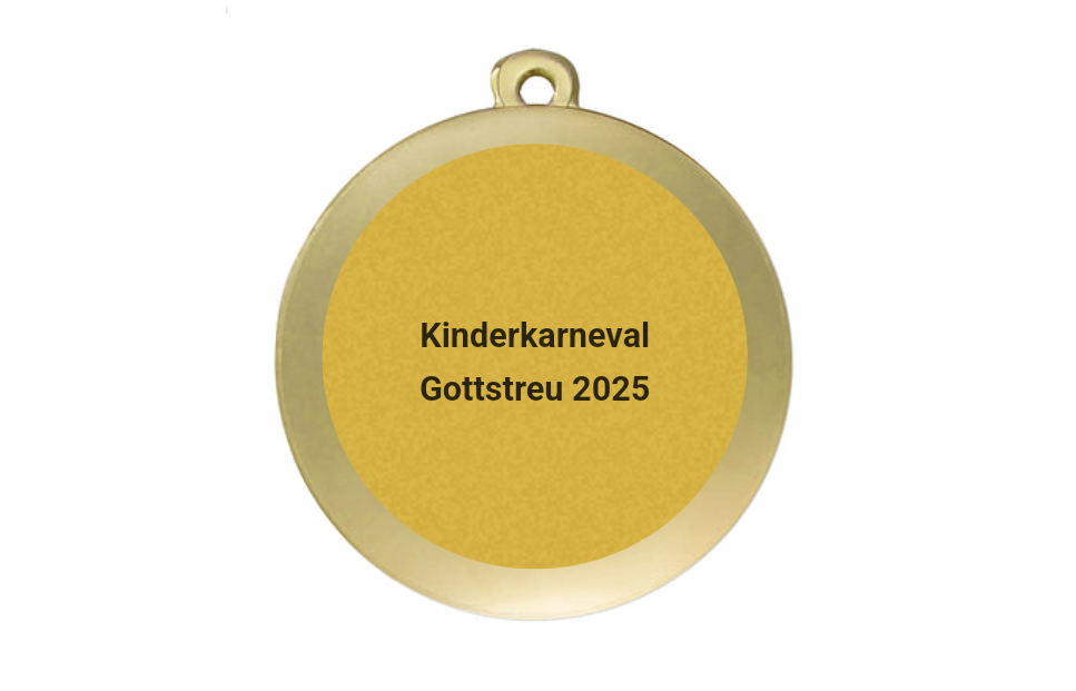 Karnevals Medaille D112K  Ø 50mm - Gold / 50 mm