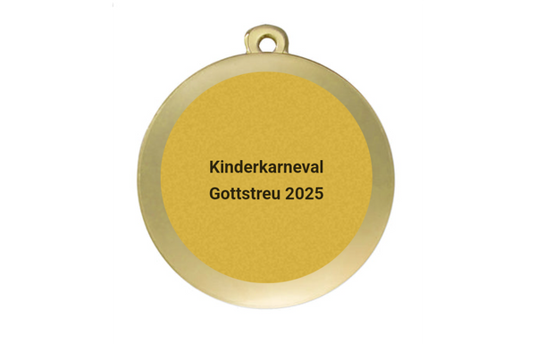 Karnevals Medaille D112K  Ø 50mm - Gold / 50 mm