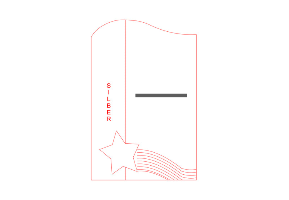 Glas Pokal 137-1 Lasergravur - Silber / 19 cm / Laser-Gravur