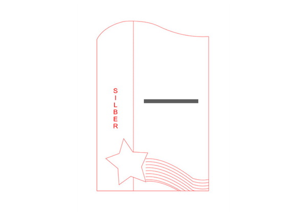 Glas Pokal 137-1 Lasergravur - Silber / 19 cm / Laser-Gravur