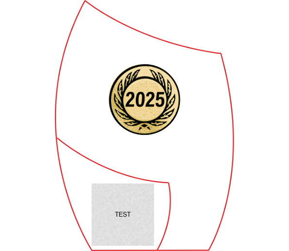 Glas Pokal Blau 8808-L - Transparent Blau / 16.5 cm / Laser-Gravur