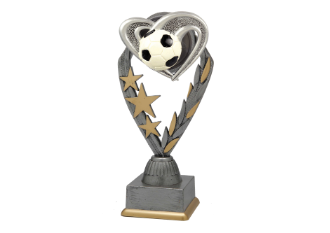 Fussball Pokal PFS_003 - 22.5 cm / Silber Mehrfarbig