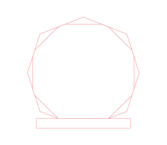 Acryl-Serie Achteck 3359 - Transparent / 22 cm