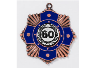 Medaille 9190 Ø 65mm - bronze blau / 65 mm