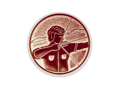 Glastrophäe 136-0 Schild & Emblem - Blau Spiegelglas / 13 cm