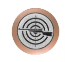 Glastrophäe 136-3 Schild & Emblem - 22 cm / Blau Spiegelglas