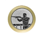 Glastrophäe 136-2 Schild & Emblem - Bunt / 15 cm