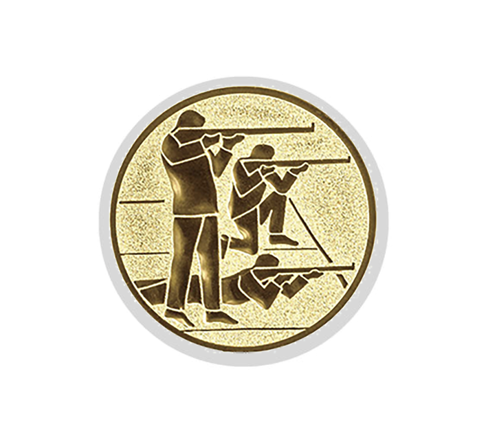 Glas Ständer W19x Schild & Emblem - 21.5 cm / Auswahl Weiß