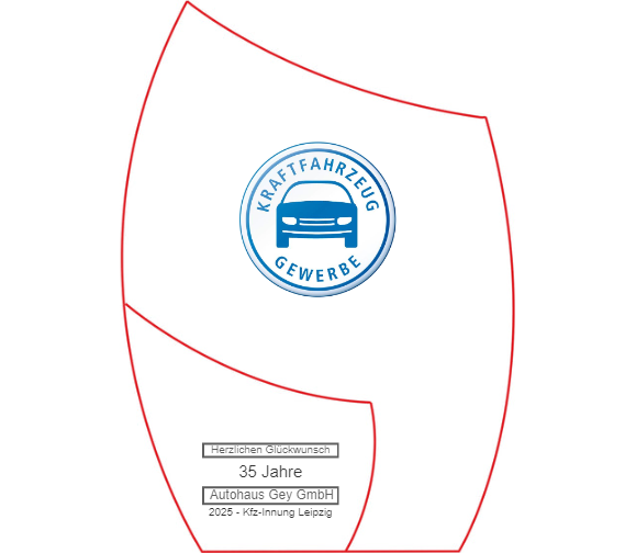 Glas Pokal Blau 8808-L - Transparent Blau / 16.5 cm / Laser-Gravur