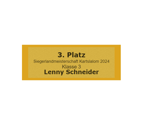 Gravurschild Gold selbstklebend - Gold / 70 x 25 mm