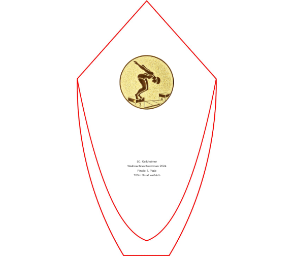 Glaspokal GL.047 - Blau / 20.5 cm / Laser-Gravur