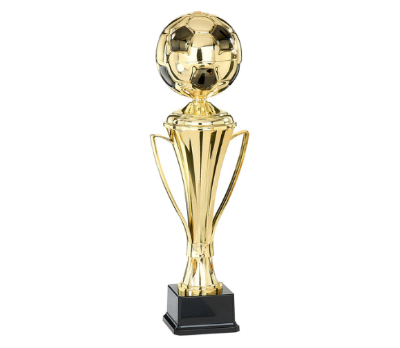 Fussballpokal 87-0 - Gold Schwarz / 39 cm
