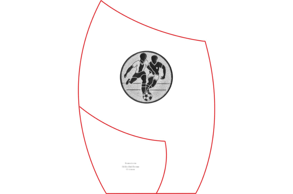 Glas Pokal 8808 Blau Lasergravur - Transparent Blau / 20.5 cm / Laser-Gravur