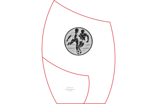 Glas Pokal 8808 Blau Lasergravur - Transparent Blau / 20.5 cm / Laser-Gravur