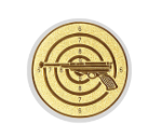 Glas Pokal 8805 blau Schild & Emblem - Silber Blau / 18 cm