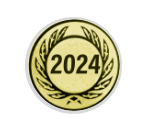 Glas Pokal 137-1 Schild & Emblem - Gold / 19 cm