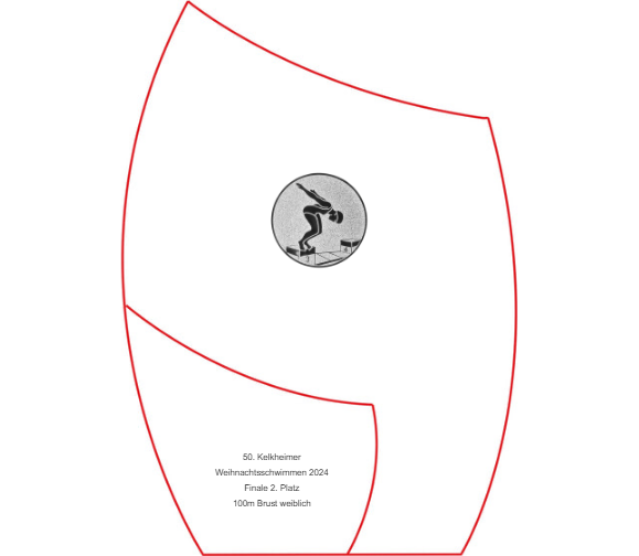 Glas Pokal 8808 Blau Lasergravur - Transparent Blau / 18.5 cm / Laser-Gravur