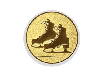 Glas Ständer W19x Schild & Emblem - 21.5 cm / Auswahl Weiß