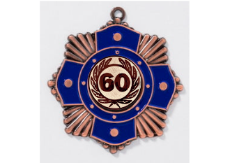 Medaille 9190 Ø 65mm - bronze blau / 65 mm