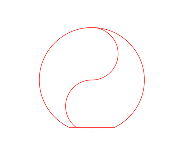 Yin and Yang 7313 - Blau Silber / 21 cm / Laser-Gravur