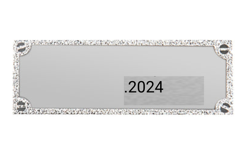 Gravurschild edel in Silber - Silber / 50 x 18 mm