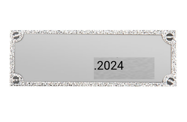 Gravurschild edel in Silber - Silber / 50 x 18 mm