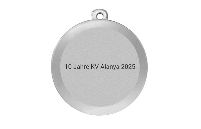 Karnevals Medaille M9165 Ø 50mm - 50 mm / Silber