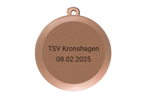 Medaille Fußball D112A Ø 50mm - Bronze / 50 mm