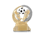 Pokal Fußball 31315 - Gold Silber / 13 cm