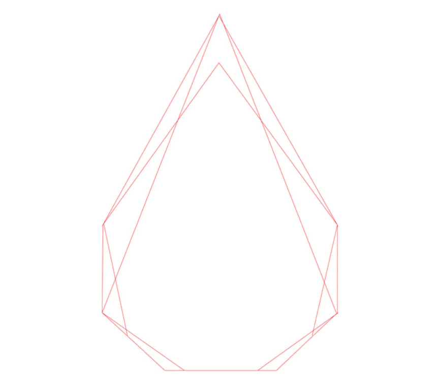Angle Flame 7993 - Farbdruck / Klar / 27.5 cm