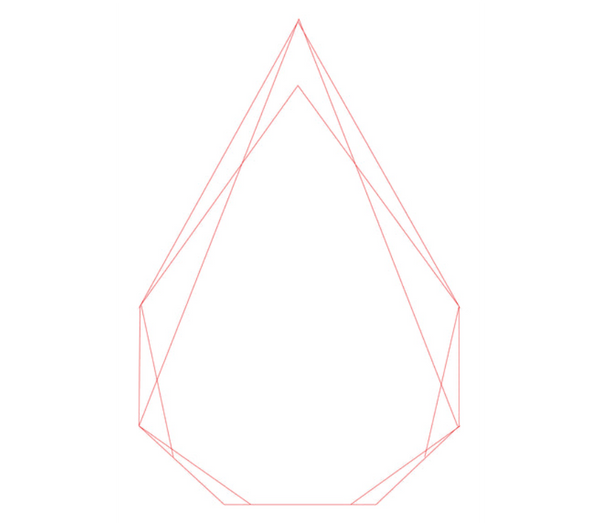 Angle Flame 7993 - Farbdruck / Klar / 27.5 cm