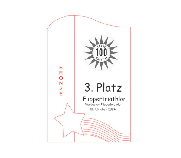 Glas Pokal 137-1 - Bronze / 19 cm / Laser-Gravur