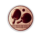 Glastrophäe 136-4 Schild & Emblem - 13 cm / Blau