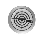 Glastrophäe 136-3 Schild & Emblem - 20 cm / Blau Spiegelglas