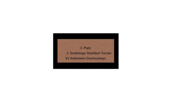Pokalserie X161 Dart - Silber Mehrfarbig / 25 cm